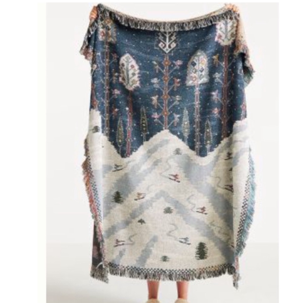 Anthropologie Jacquard-Woven Snowscape Blanket *NWOT